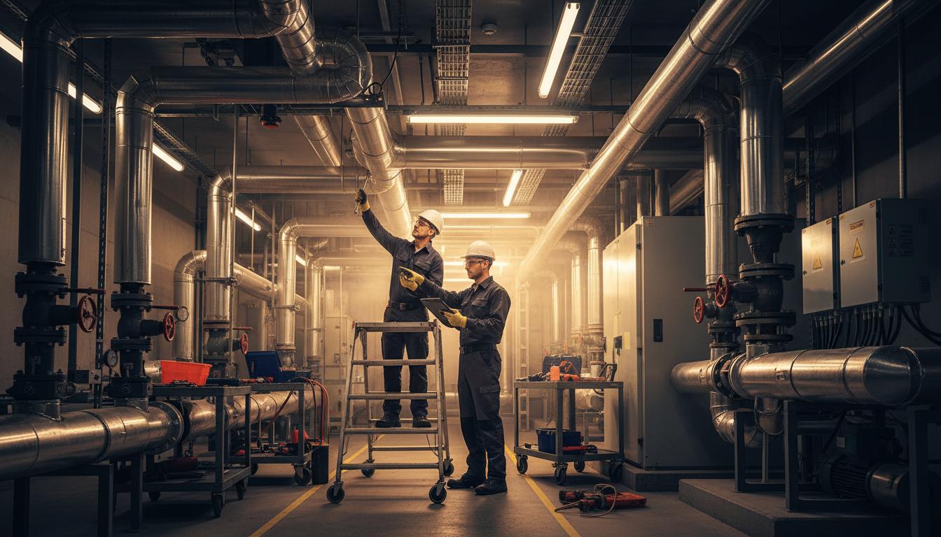 Techniciens CVC au travail